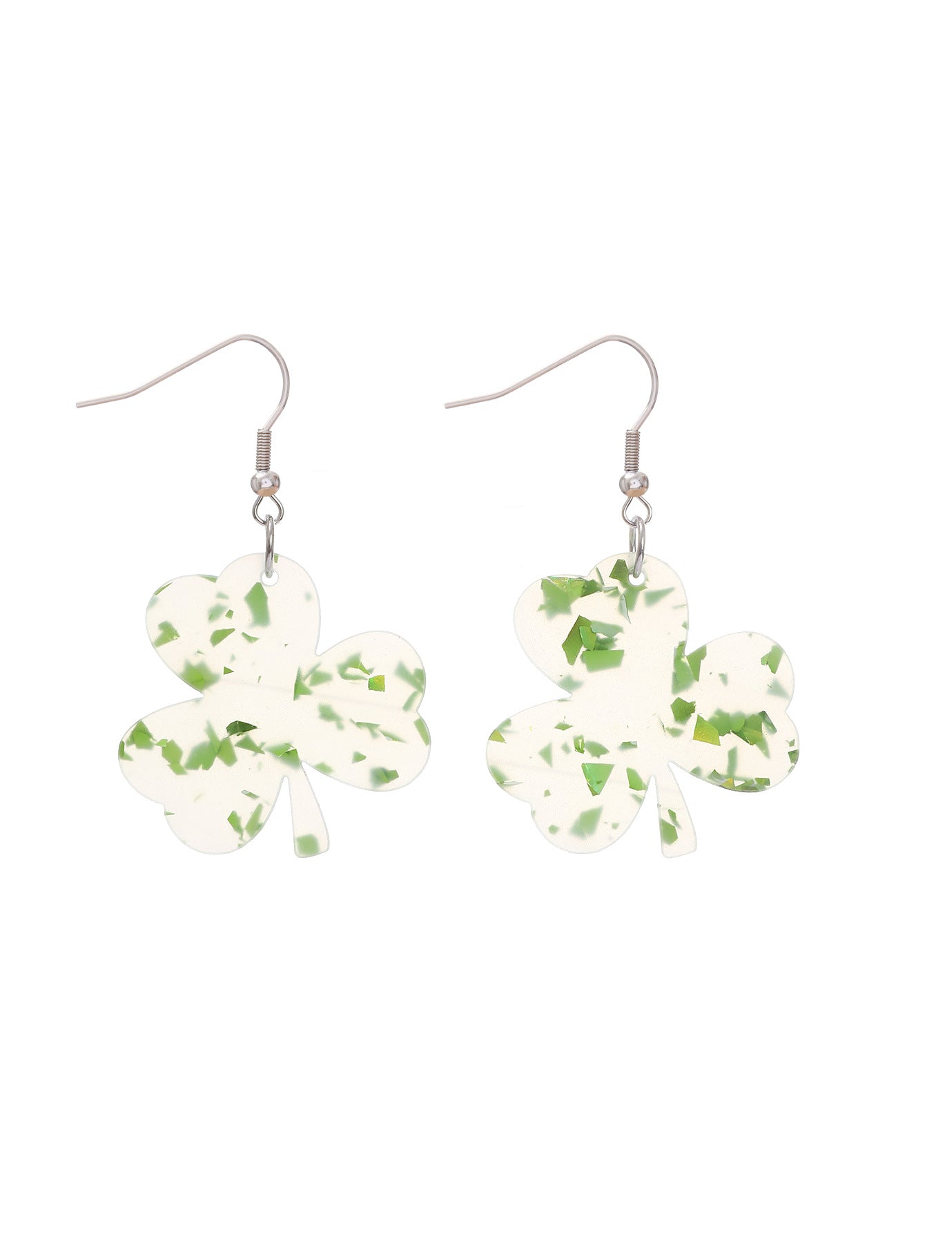 Wholesale St. Patrick's Day Clover Plant Acrylic Earrings