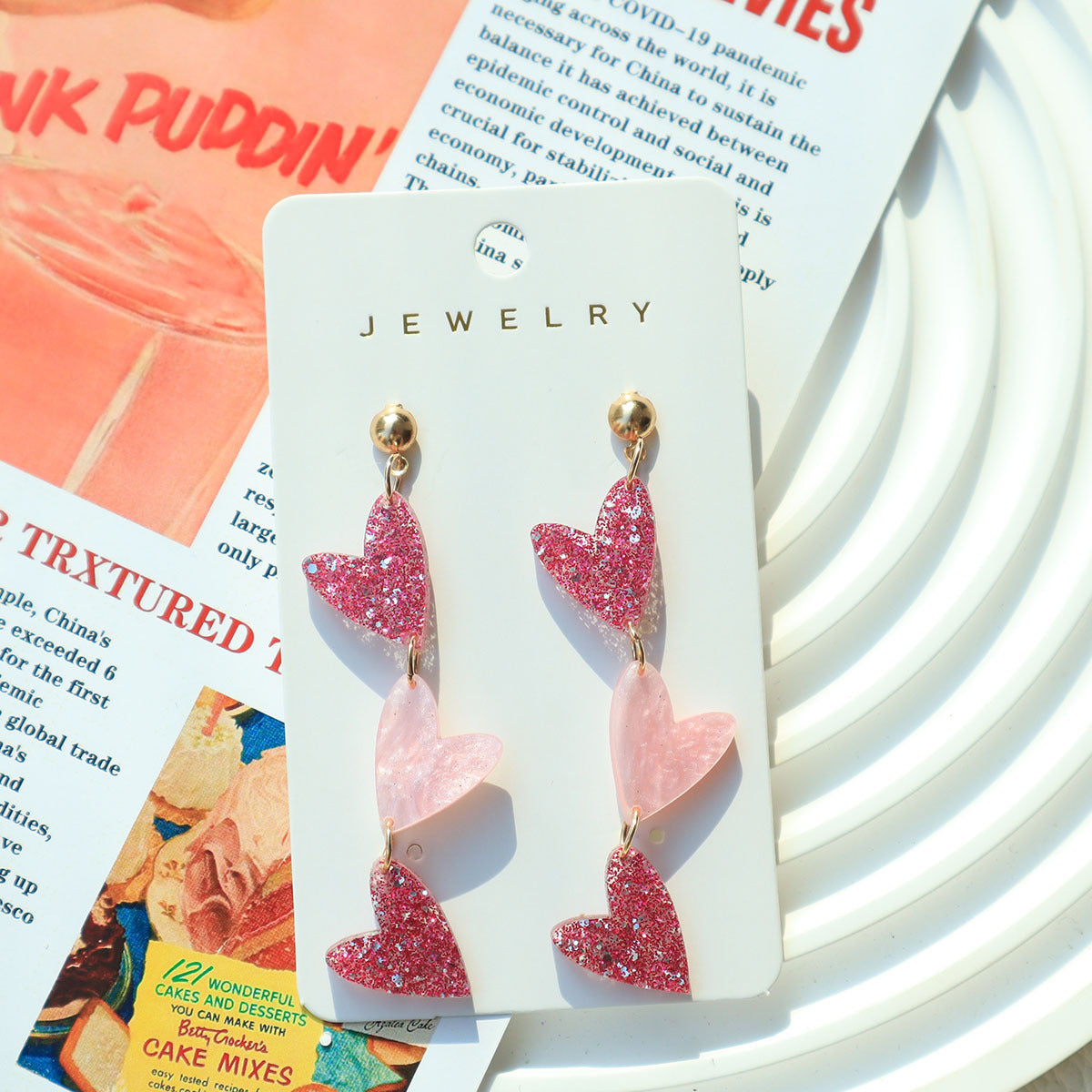 Wholesale  Valentine's Day love acrylic earrings
