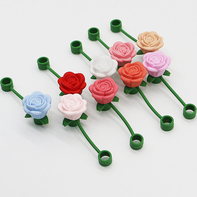 Wholesale Silicone Straw Cap 10Mm Decorative For Cup Trendy DIY Accessory Straw Tube Cap