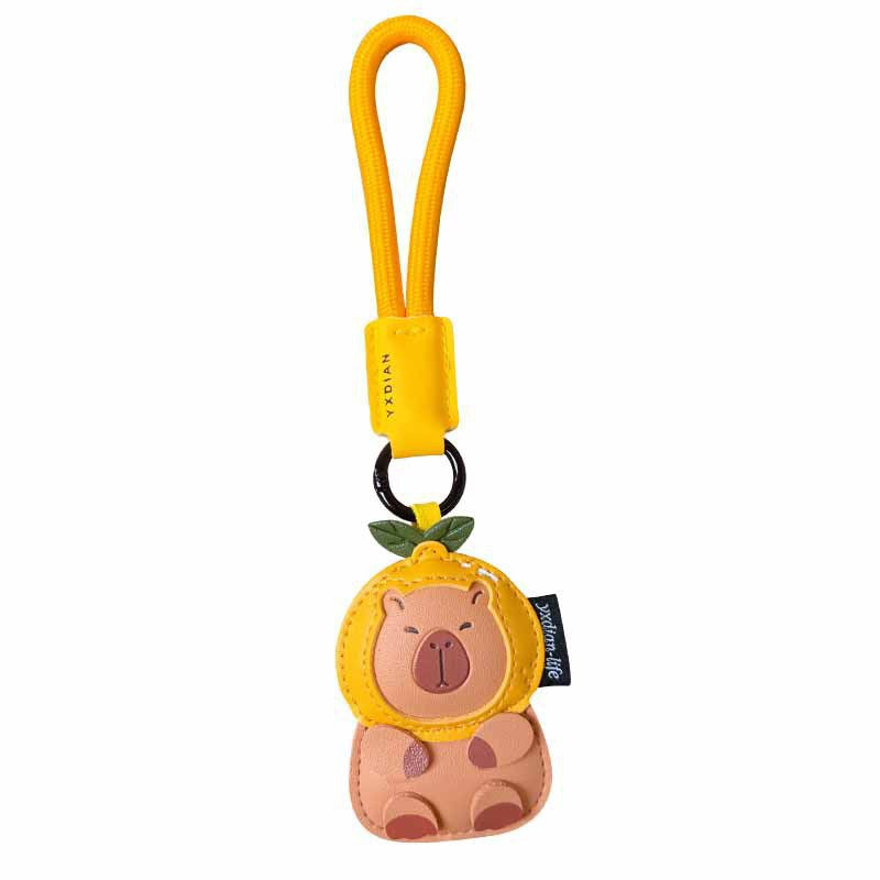 Wholesale Boutique Leather Animal Keychain Cute Pendant For Car Keys Backpack Bag Charm