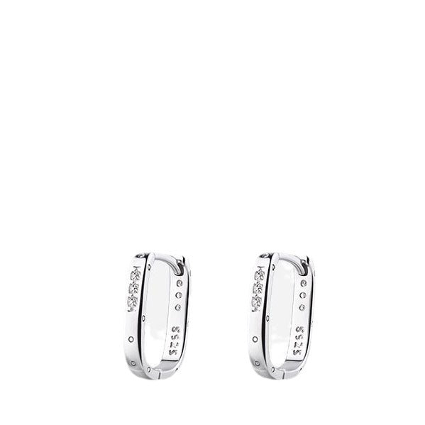Wholesale 925 Sterling Silver Square Ear  Earrings