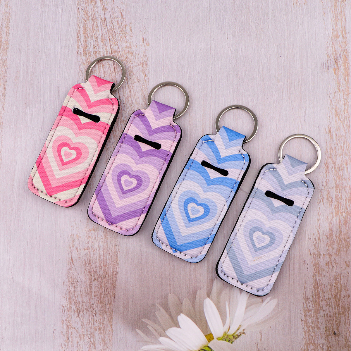 Wholesale 6pcs Love Lipstick Case Keychain