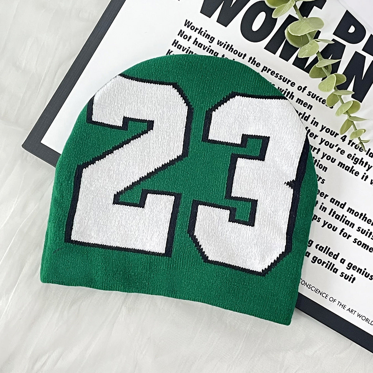 Wholesale 23 Digital Pattern Knitted Hat Beanie