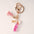Wholesale  Resin Glue English Numbers Pink Tassel Rose Red Gold Foil Keychain