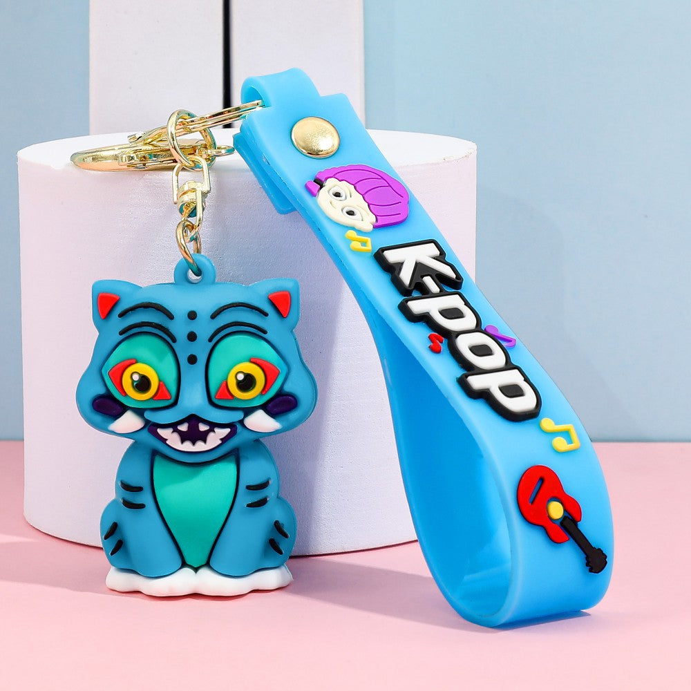 Wholesale kpop cartoon silicone keychain