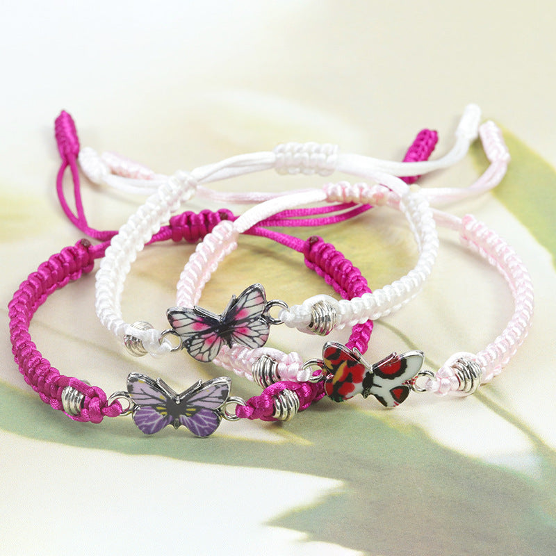 Wholesale  butterfly woven  Valentine's Day bracelet