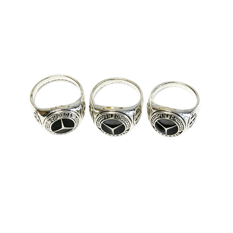 Wholesale Alloy Vintage Punk Hip Hop Ring,  Geometric Design,  Antique Silver Finish,  Fashion Jewelry Accessory for Resale