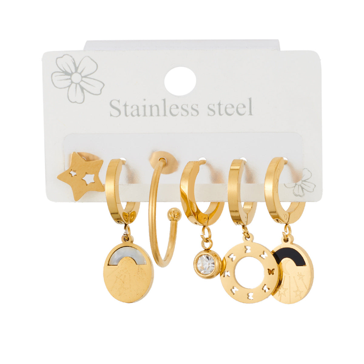 Wholesale various styles of titanium steel earring sets