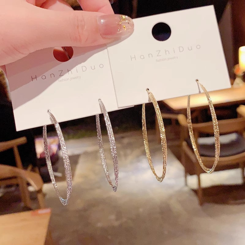 Wholesale S925 Exaggerated Cold Style Large Hoop Earrings ACC-ES-KaiKang004