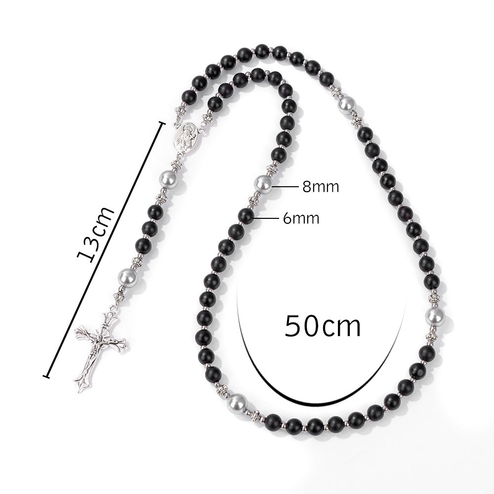 Wholesale Cross Shape Natural Stone Bead Bracelet Unisex Handmade Jewelry for Travel Gift Resale