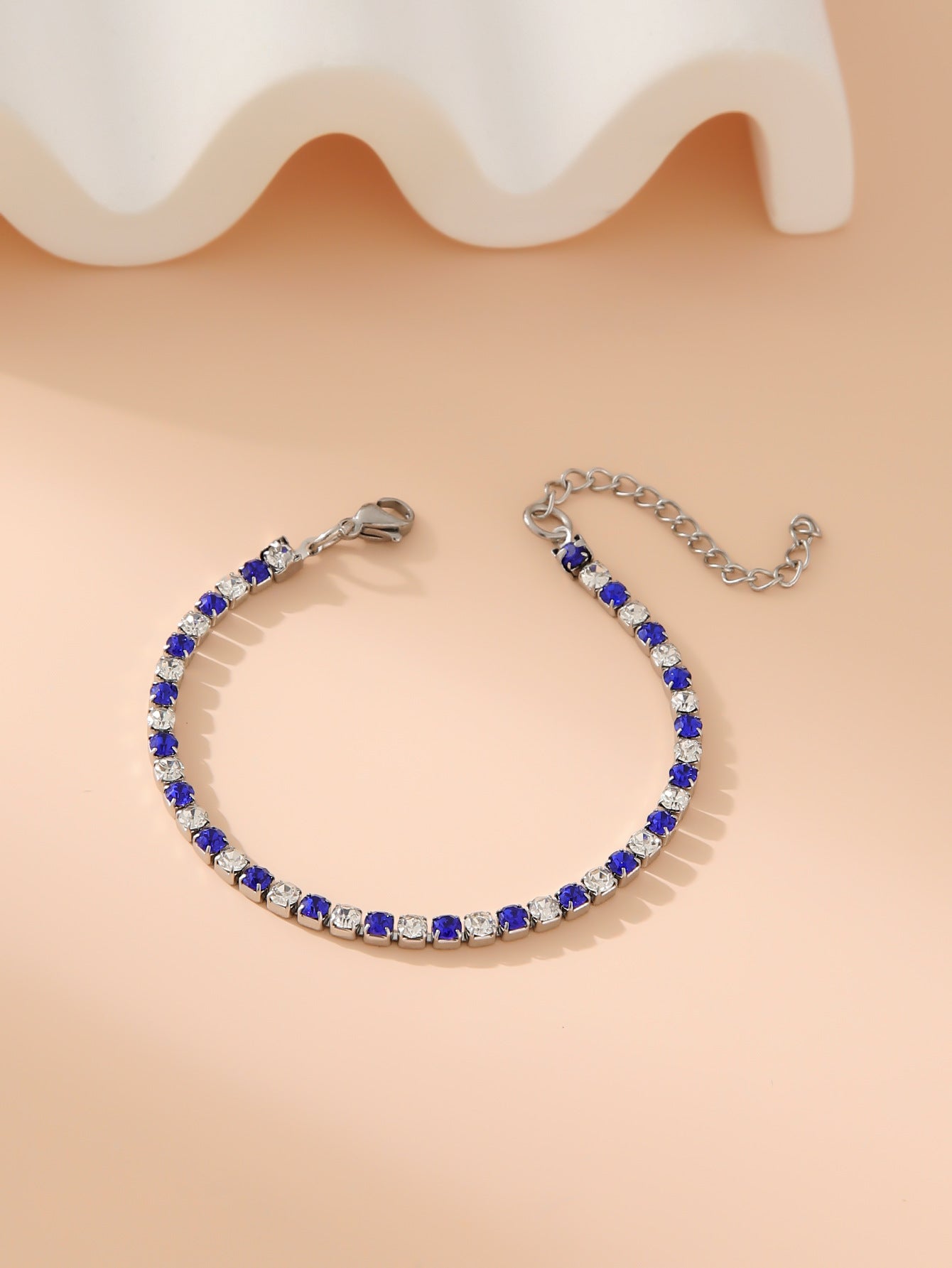 Bracelet en diamant en rédaction en acier inoxydable en vente