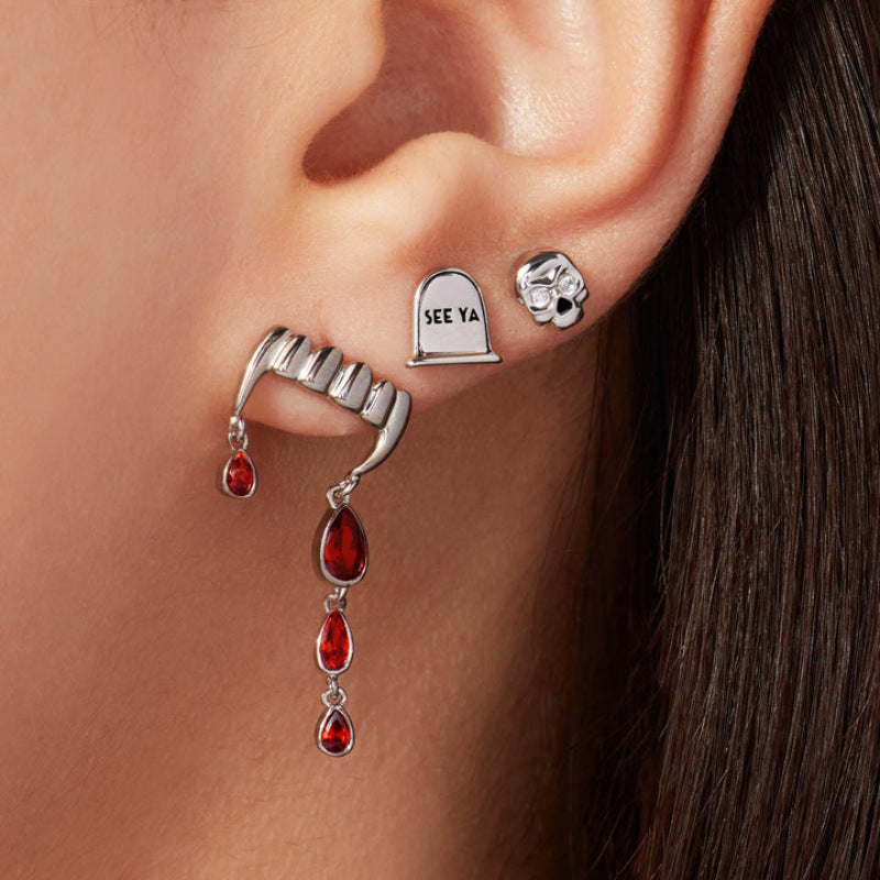 Wholesale Cool Skull Earrings Gothic Stainless Steel Earrings ACC-ES-XuanChi002