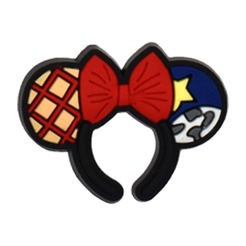 Wholesale Random 100pcs flower PVC Soft Rubber Shoe Buckle Decoration