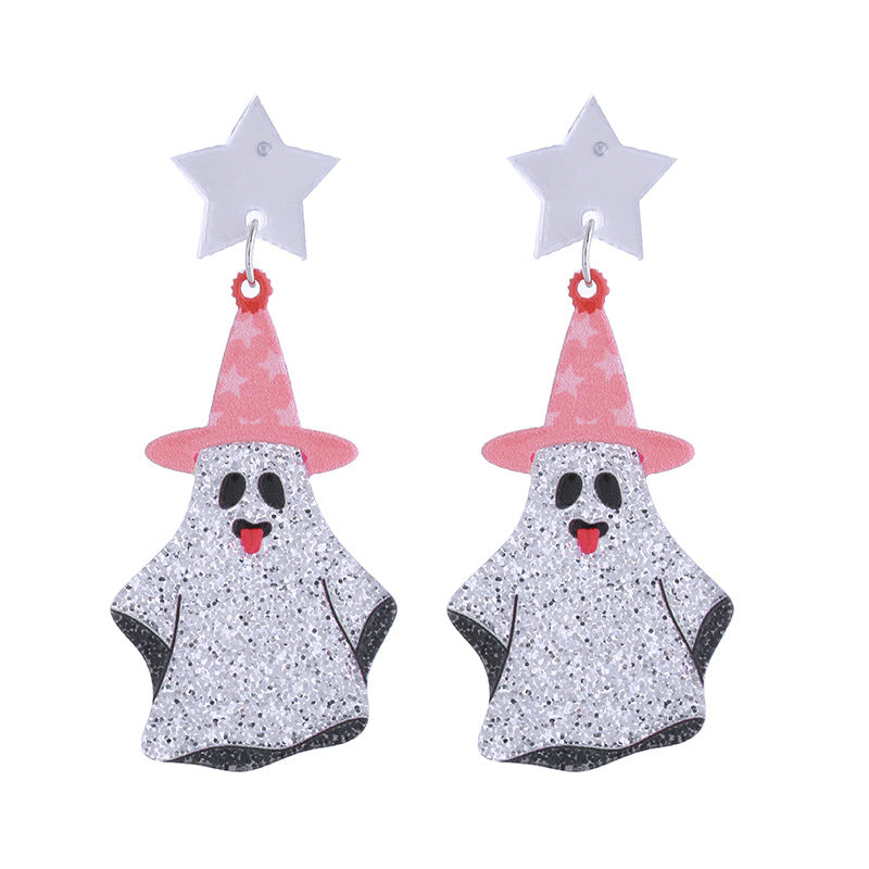 Wholesale Halloween pumpkin cat ghost earrings