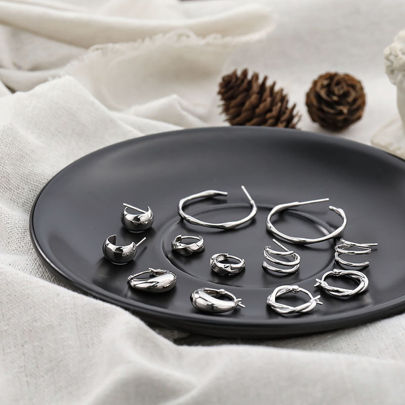 Wholesale Vintage Braided Earrings Round Twist Earrings