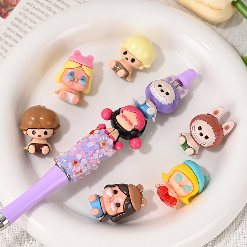 Wholesale 10pcs Rubber Cute Cartoon  DIY Bead Accessories