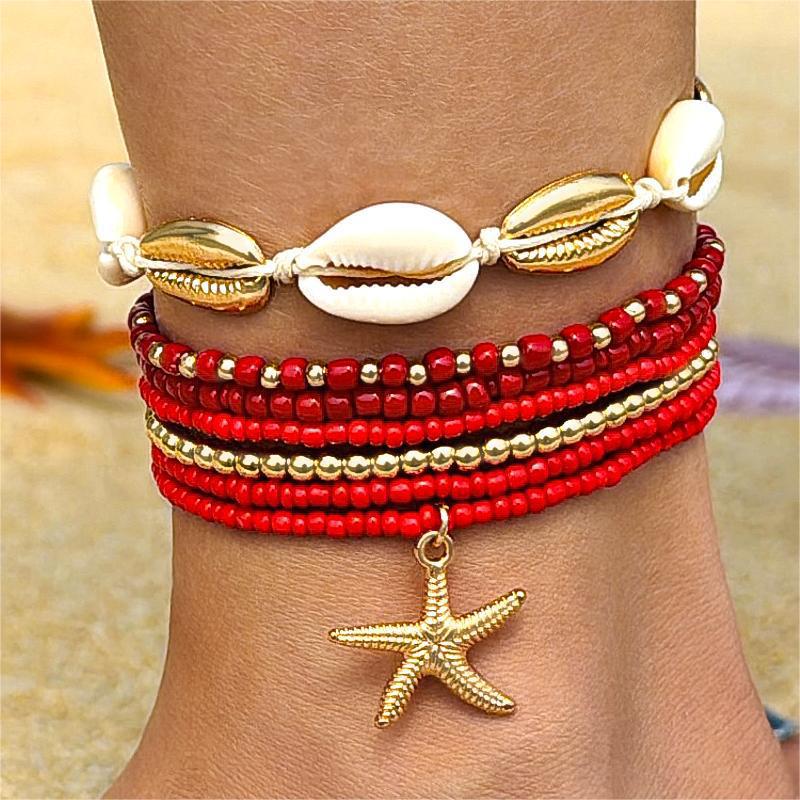 Wholesale  Bohemian Holiday Style Shell Beaded Braided Bracelet