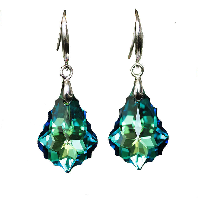 Wholesale  Crystal Tourmaline Maple Leaf Earrings