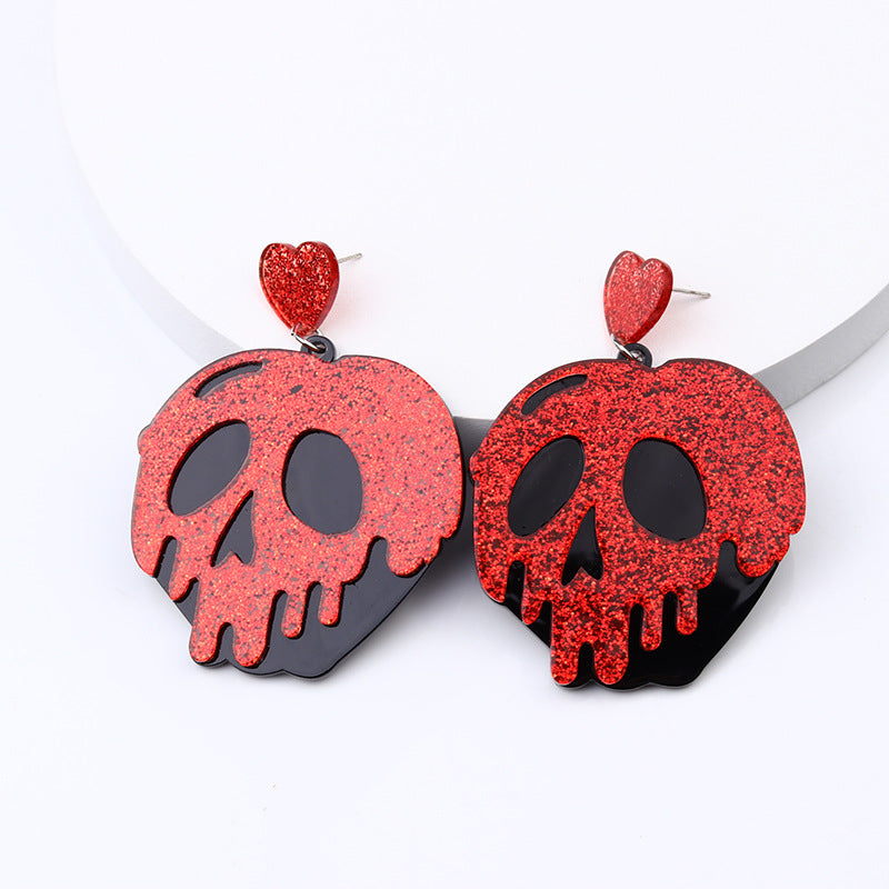 Wholesale  Skull Snake Frog Spliced Acrylic Earrings - Trendy Jewelry Accessory for Gift or Resale