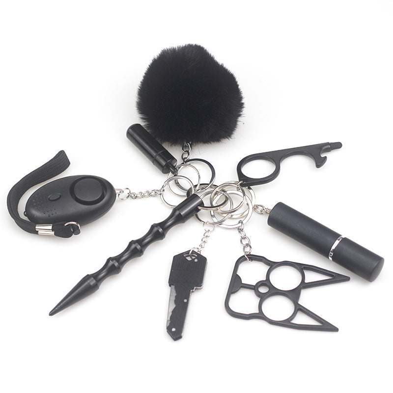 Wholesale Multifunctional Hair Ball Medicine Bottle 8-piece Keychain Keychains Accessories ACCVIP-KC-ZhiYa016