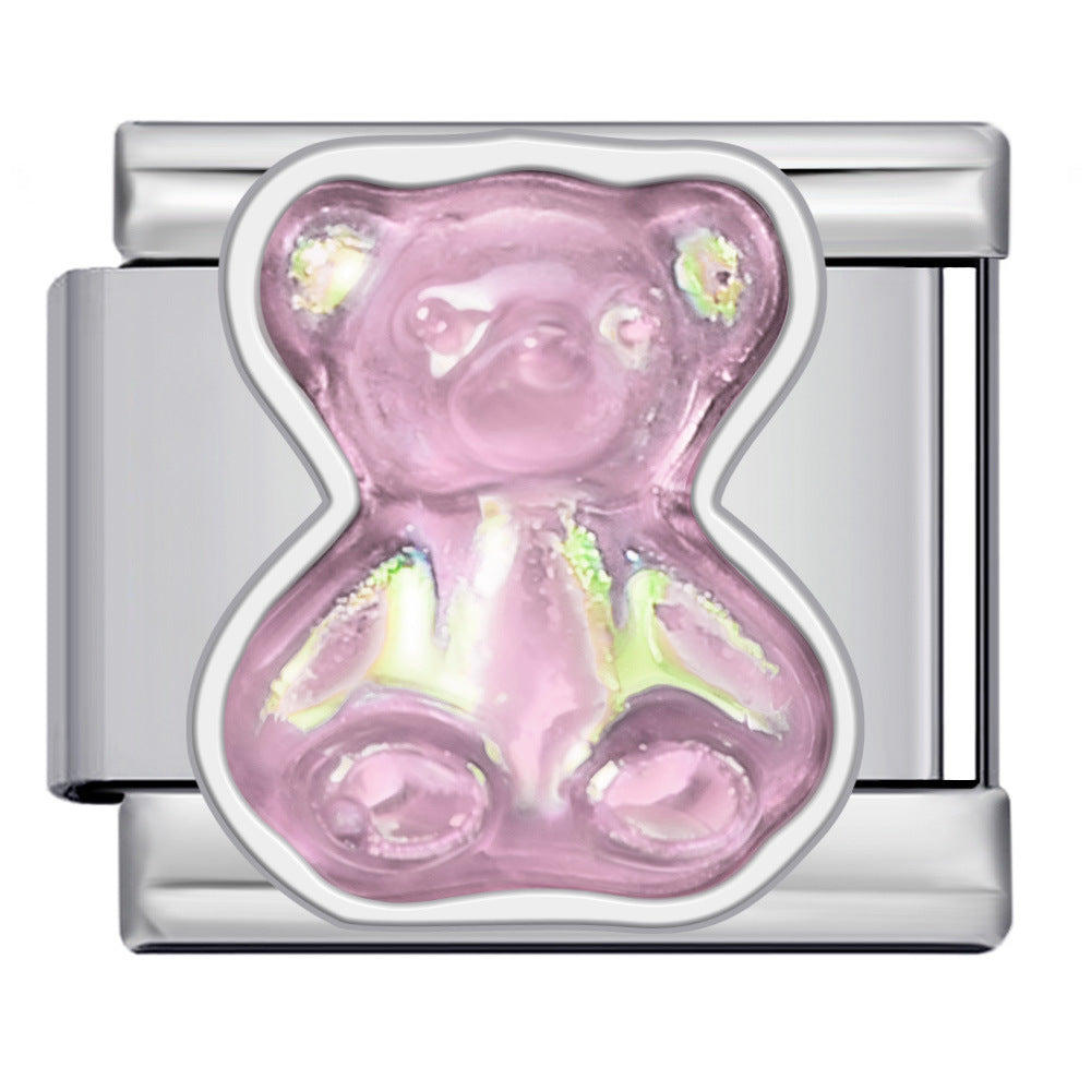 Wholesale 9mm Italian Charm Starter Bracelets DIY square Single Section Creative Stainless Steel Composable Bracelet