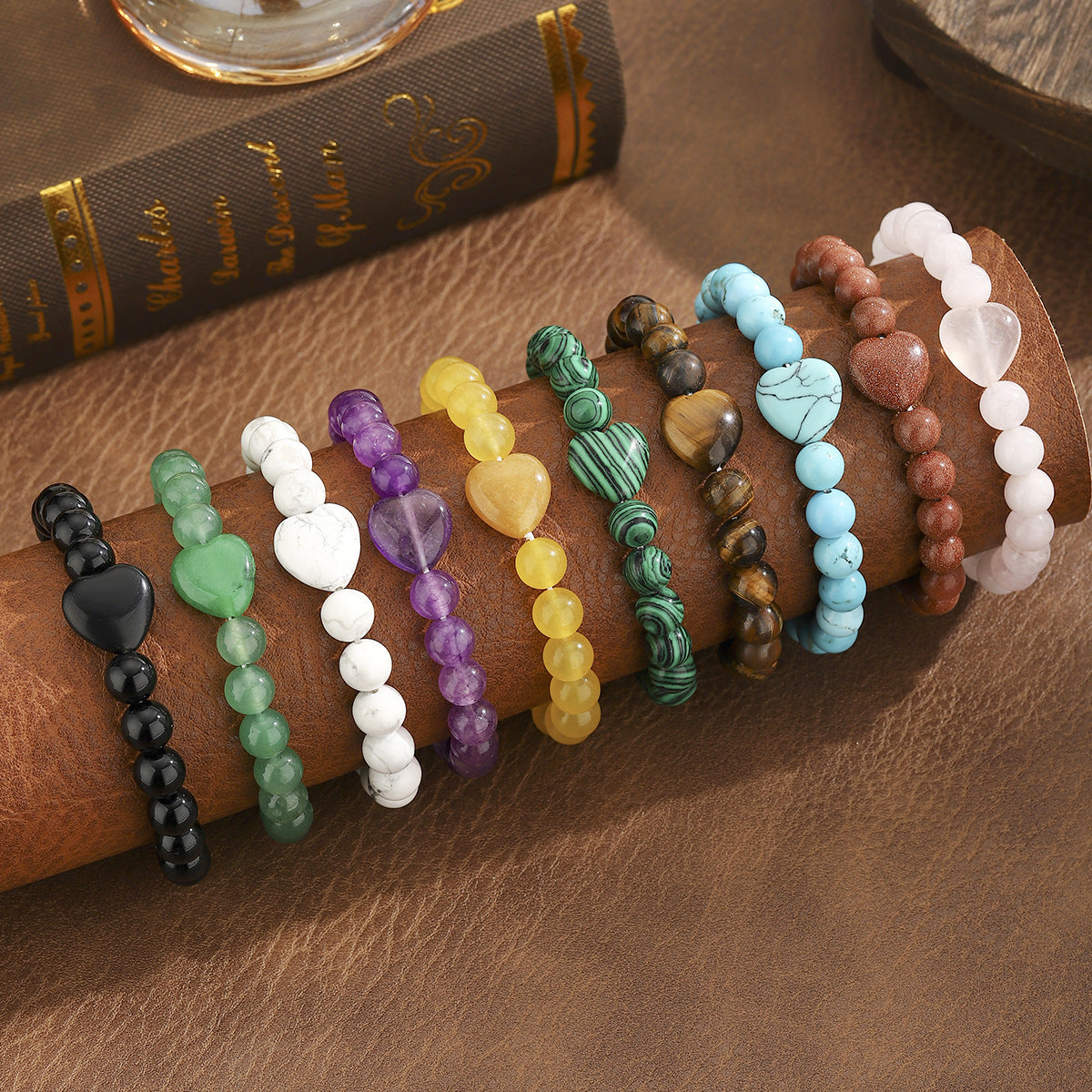 Wholesale Natural Crystal Black Agate Multi Bead Women S Bracelet European American Style Fashion Jewelry Accessory Boutique Resale