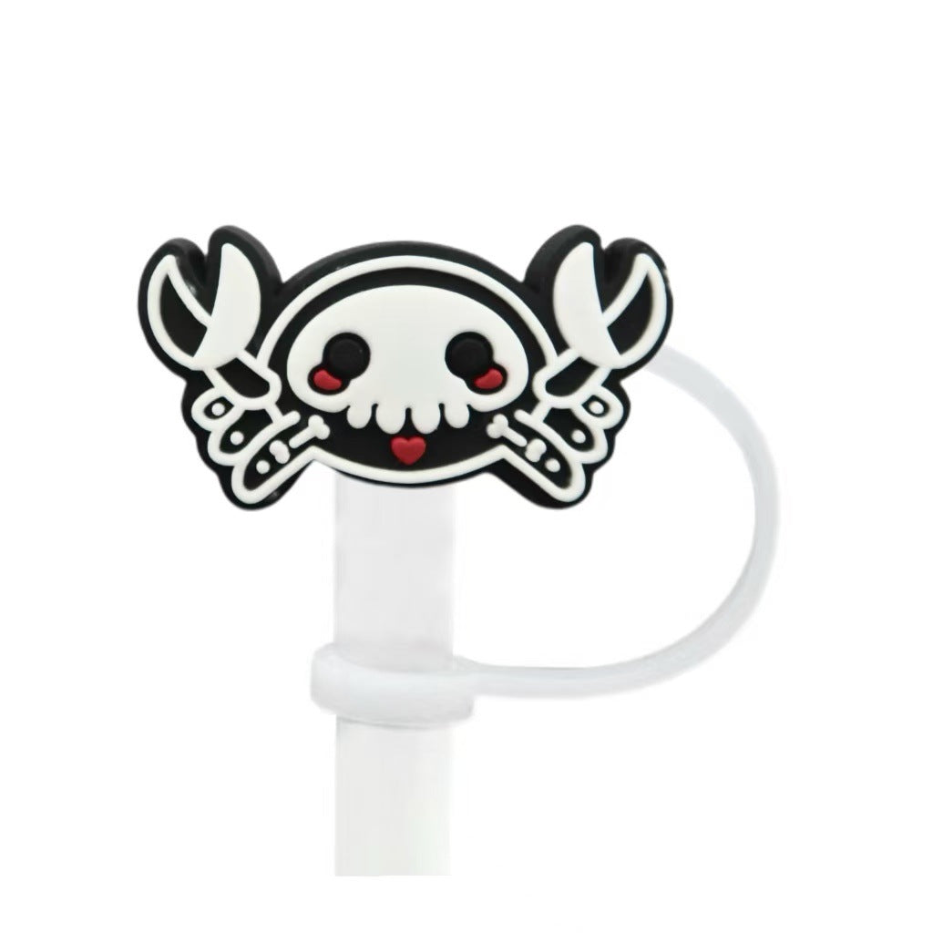 Wholesale 10pcs  themed animal skull shapes Straw Cover Straw Tube Cap