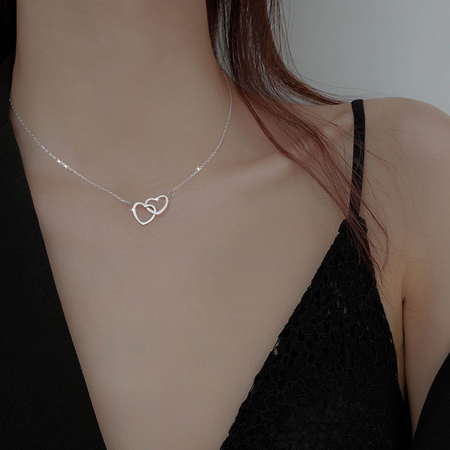 Wholesale Alloy Love Heart Necklace