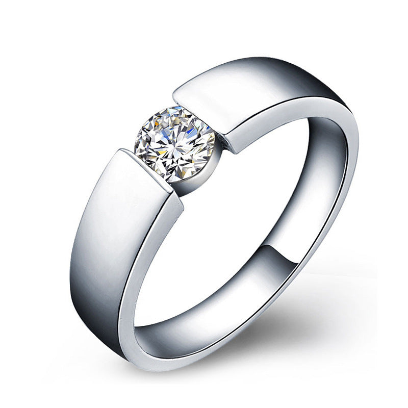 Wholesale s925 Silver Crowned Couple Ring