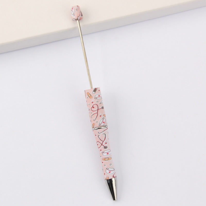 Wholesale Beadable Pens Leopard Print Floral Cow Independence Day Print DIY Beaded Pens ACC-PN-JinBN015