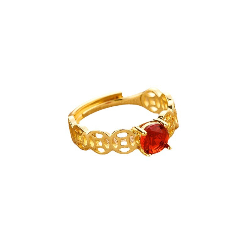 Wholesale real gold plated open ring