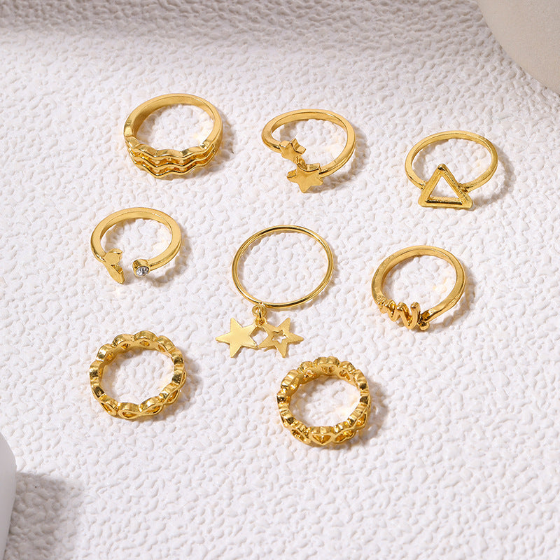Wholesale Alloy Love Ring 8-piece Set