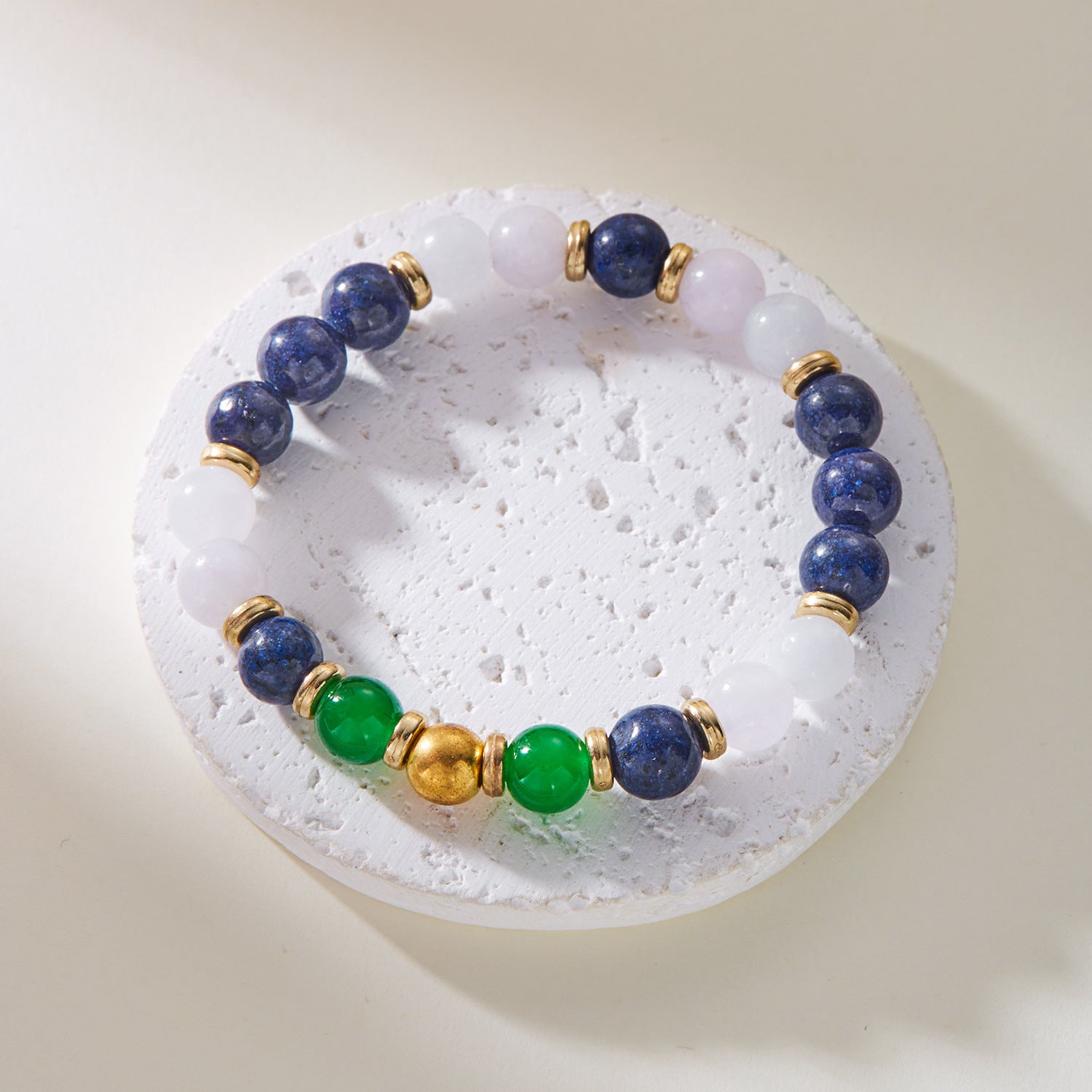 Wholesale  color natural stone bracelet  rainbow  jewelry