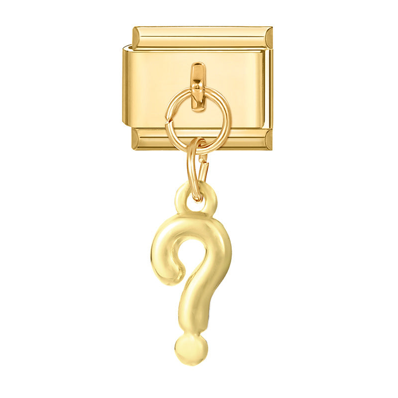 Wholesale Italian Charm Bracelet 9mm DIY Splicing Gold Pendant Stainless Steel Composable Bracelet