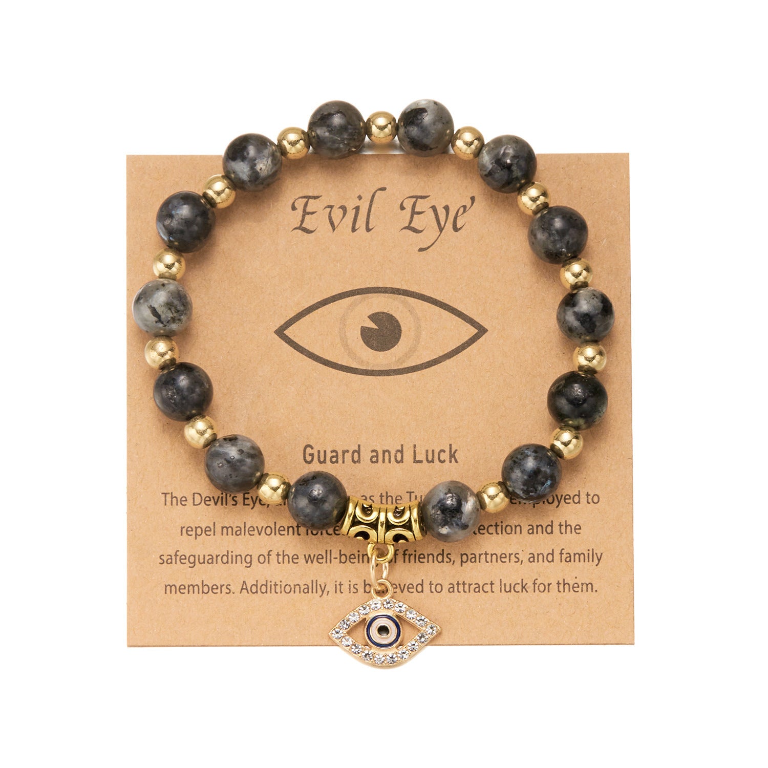Wholesale Evil Eye Natural Stone Beads Bracelet
