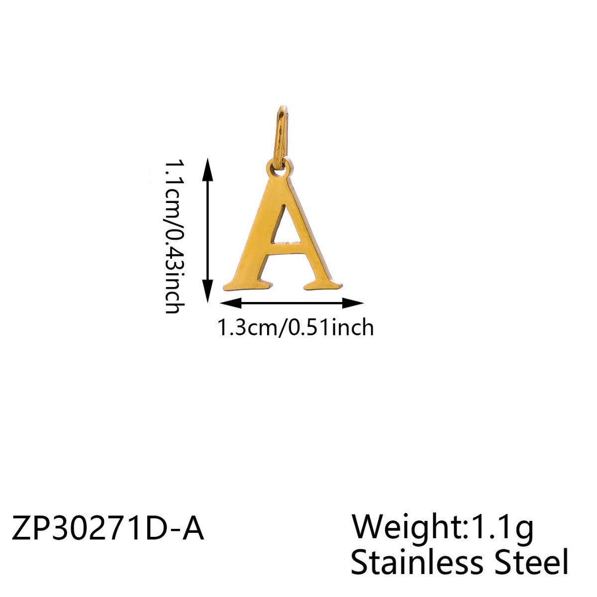 Wholesale Titanium steel letter pendant