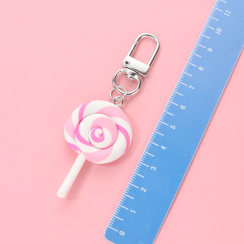 Wholesale Lollipop Plastic Keychain Cute Cartoon Colorful Lollipop Pendant ACC-KC-HuiMei001