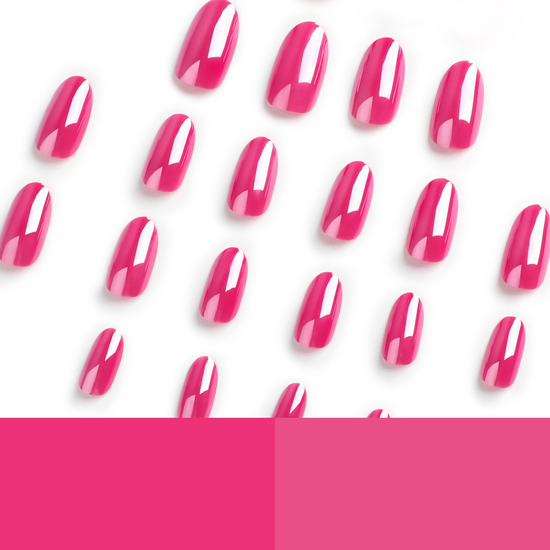 Wholesale 24 Pieces/box Rose Red Laser Press-on Nails Kits Nail Stickers ACC-NS-LeFan042