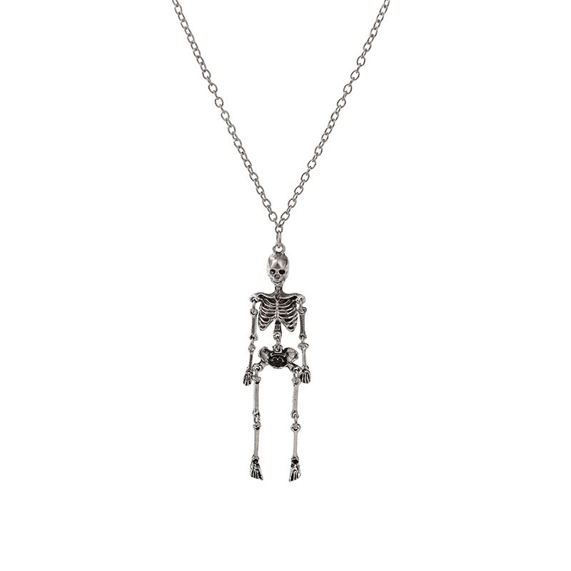 Wholesale   T-Shirt Chain Skull Three-Dimensional Human Body Joint Woolen Chain Necklaces