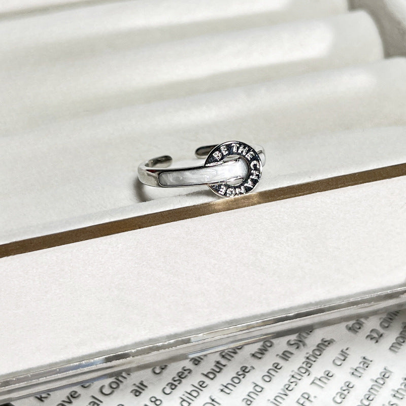 Wholesale White Drop Glaze Butterfly Saturn Fashion Ring