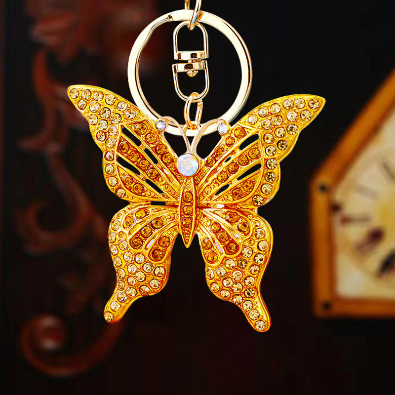 Wholesale Creative Diamond Butterfly Insect Keychain ACC-KC-RuiYuan013