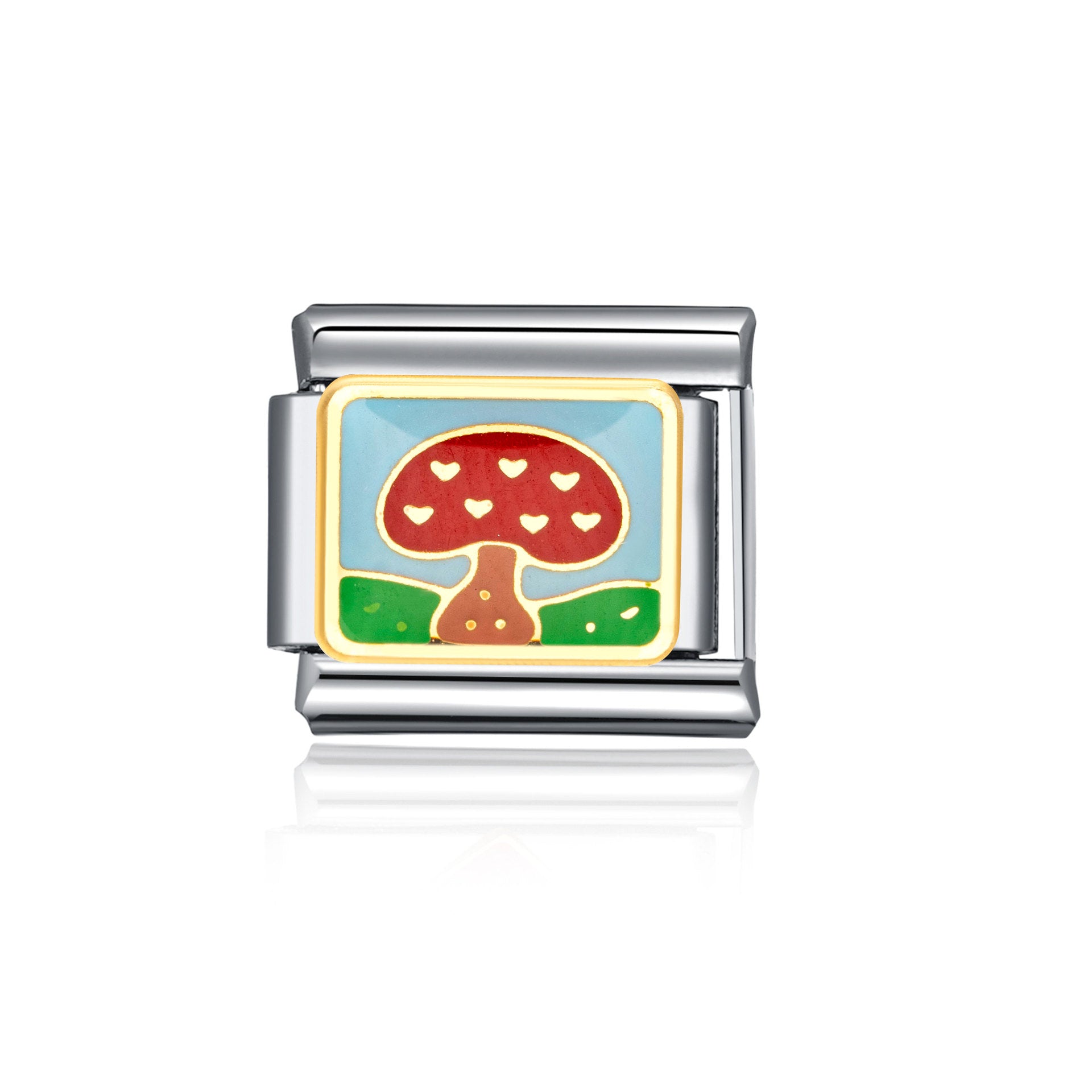 Wholesale Italian Charm Bracelet 9mm DIY Splicing Cute Cartoon Stainless Steel Composable Bracelet