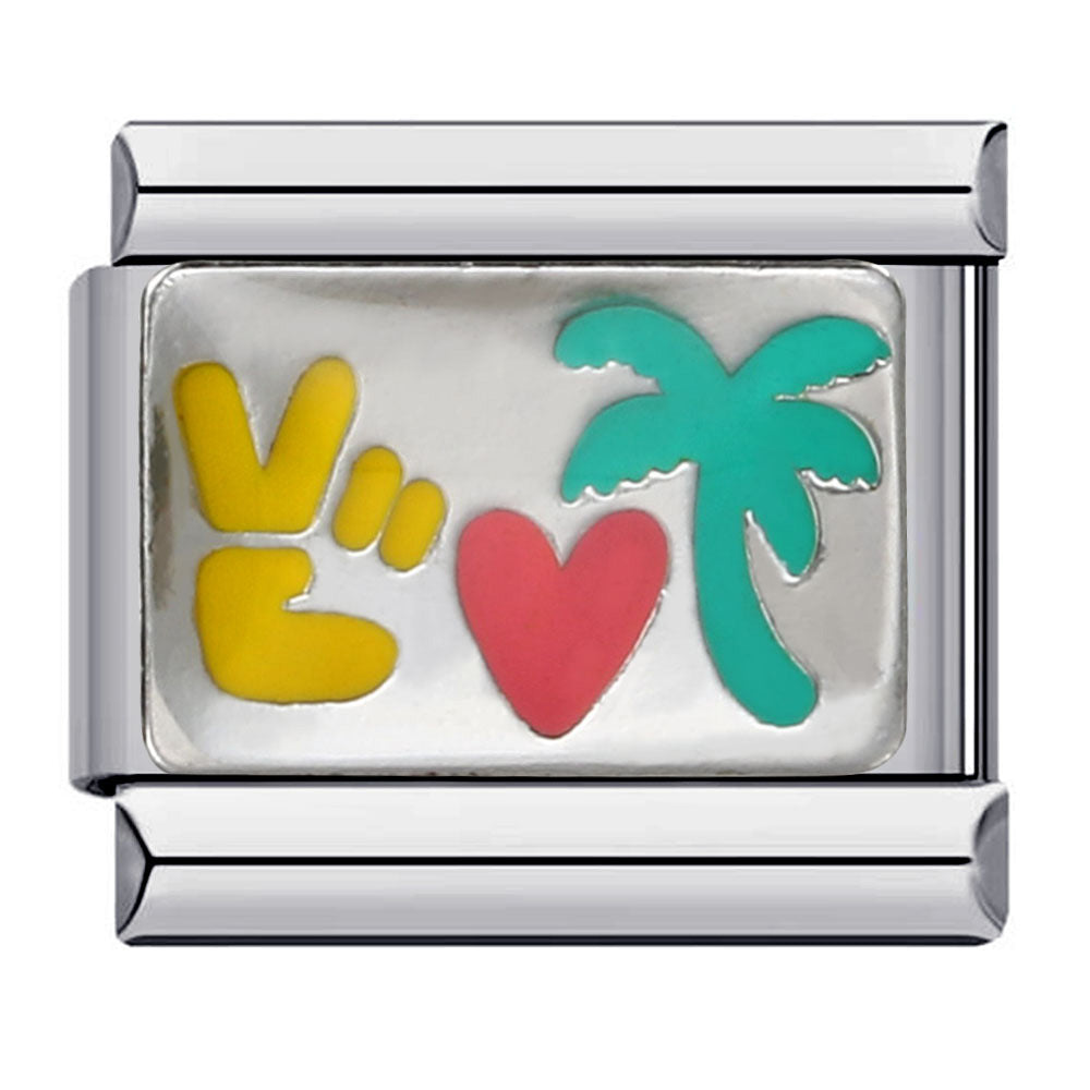 Wholesale Italian Charm Bracelet 9mm DIY Splicing Removable Red Heart Stainless Steel Composable Bracelet