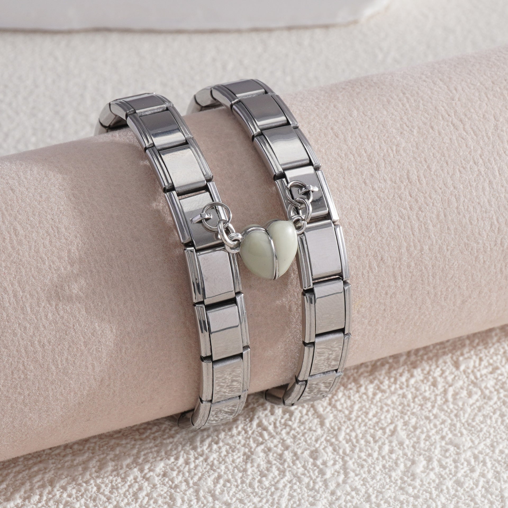 Wholesale Italian Charm Bracelet 9mm DIY Splicing Creative Pattern Stainless Steel Composable Bracelet