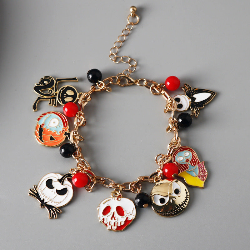 Wholesale Halloween Skull Pumpkin Witch Combination Bracelet ACC-BT-HX004