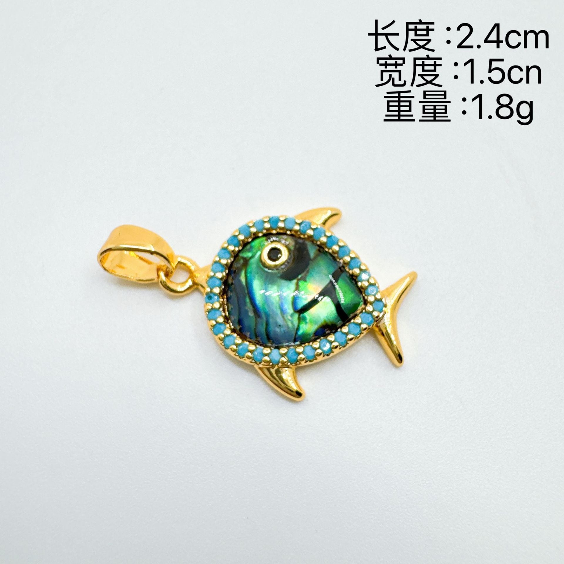 Wholesale Gold Plated Fish Pendant Necklace with Mother of Pearl Sweet Cool Style Fashion Accessory
