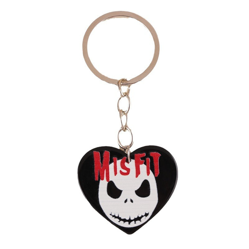 Wholesale Skull Love Claw Breaking Acrylic Keychain