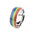 Wholesale Titanium steel non-allergic tail ring cute rainbow couple ring