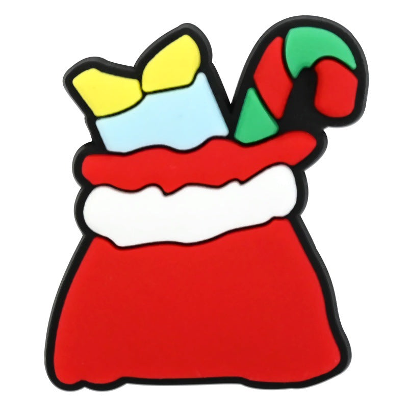 Wholesale   Random 100pcs Christmas  PVC Soft Rubber Shoe Buckle Decoration