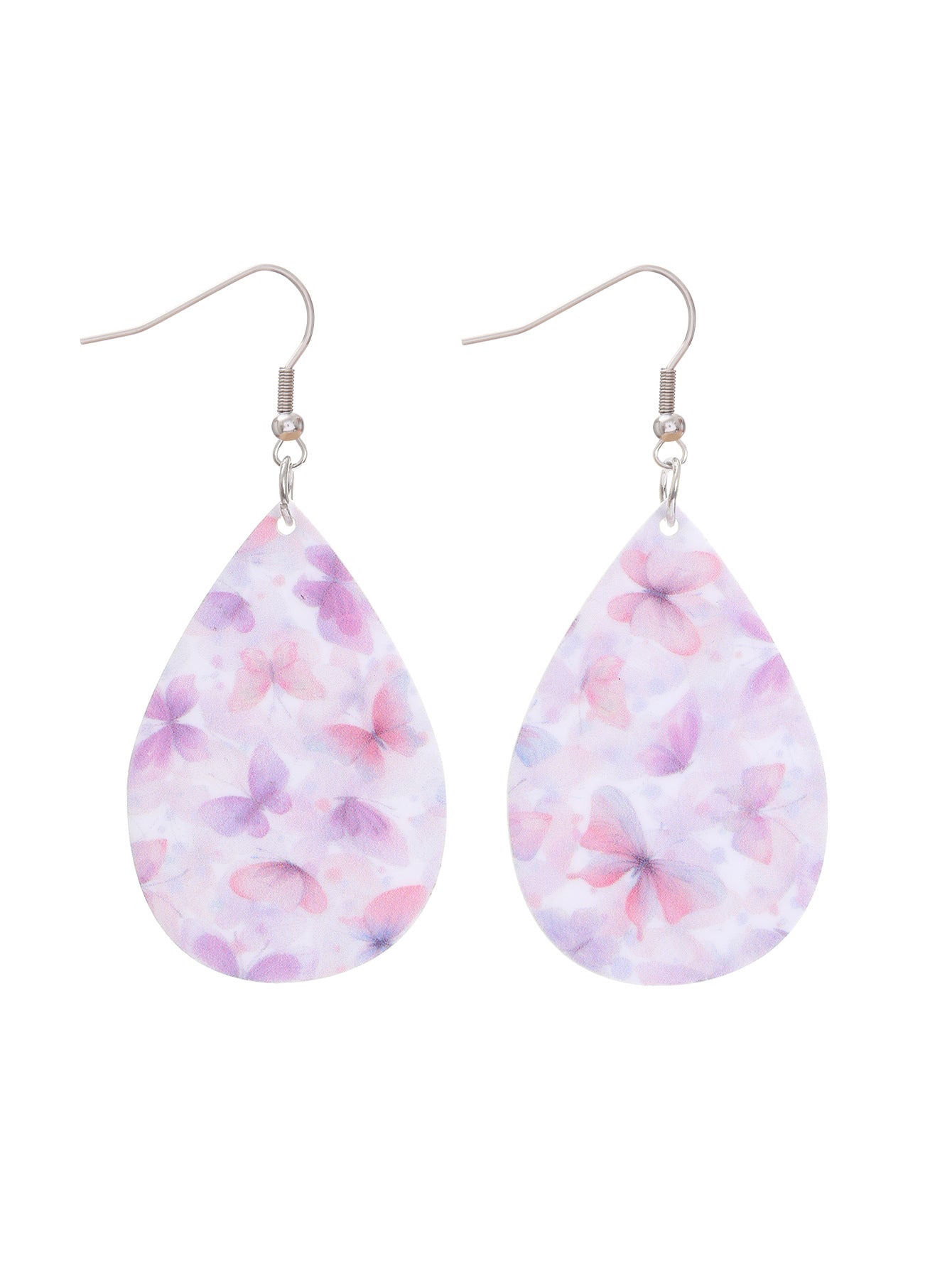 Wholesale Water Drop Acrylic Earrings Butterfly Earrings